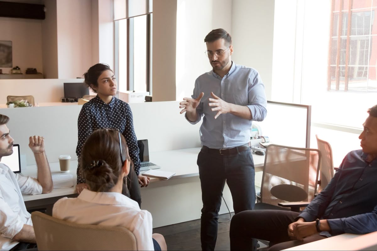Leadership team in a meeting
